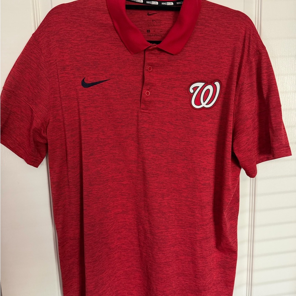 Nike Washington Nationals Red Polo Shirt for Men
